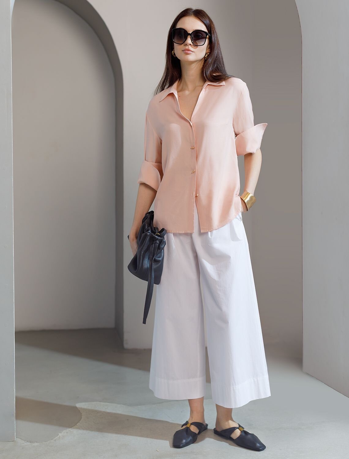 VILATTE Блузка 582673 D29.346 пудровый