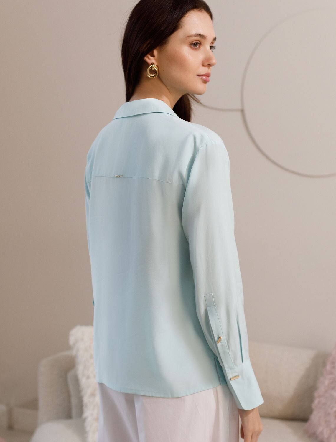 VILATTE Блузка 582674 D29.346 светло-лазурный