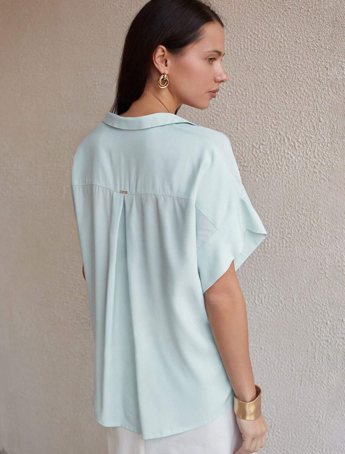 VILATTE Блузка 582679 D29.347 светло-лазурный