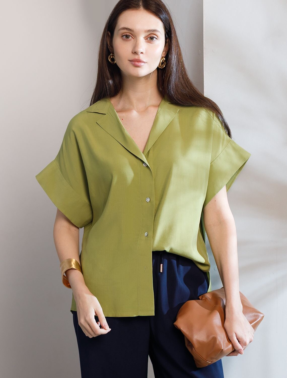 VILATTE Блузка 582680 D29.347 светло-оливковый