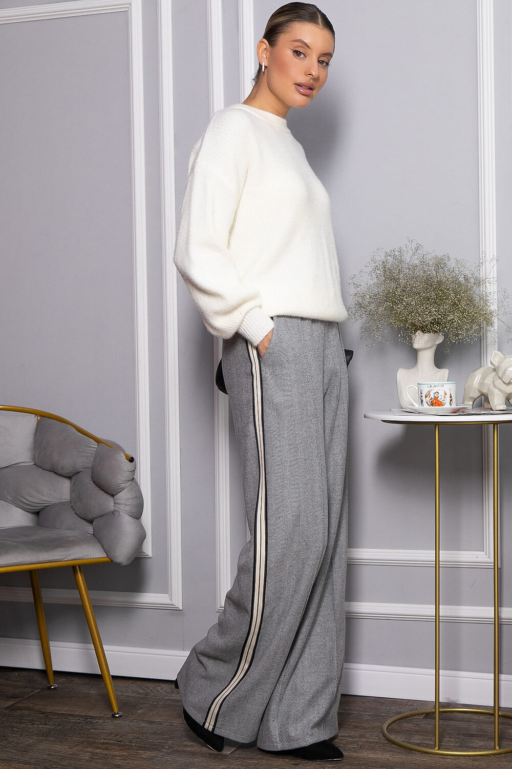 LT Collection Брюки 582689 Б14797-5М серый