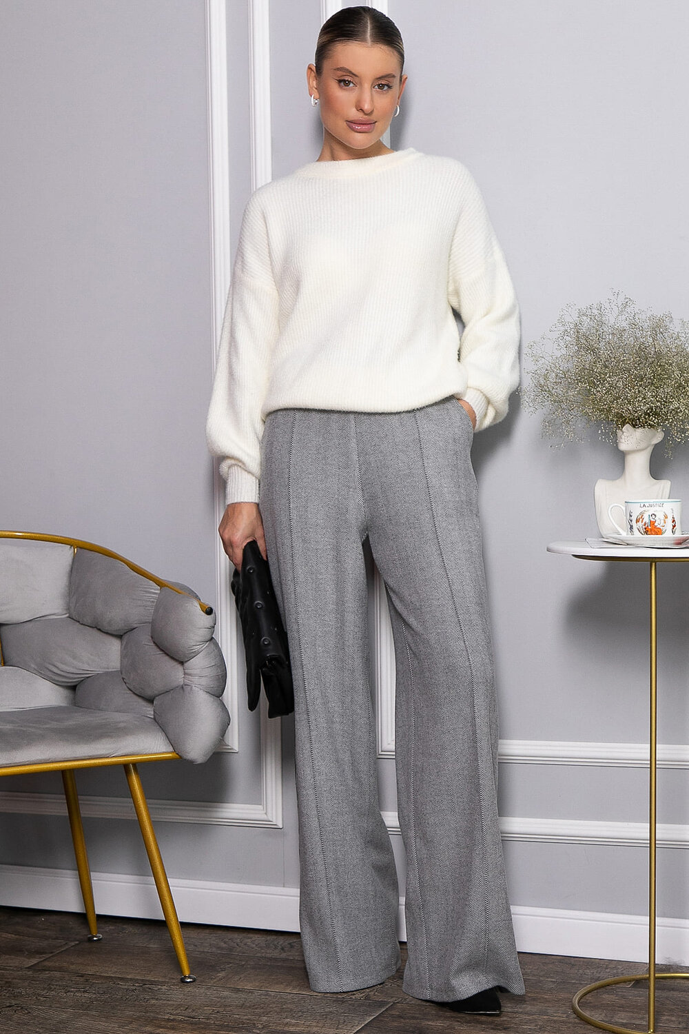 LT Collection Брюки 582689 Б14797-5М серый