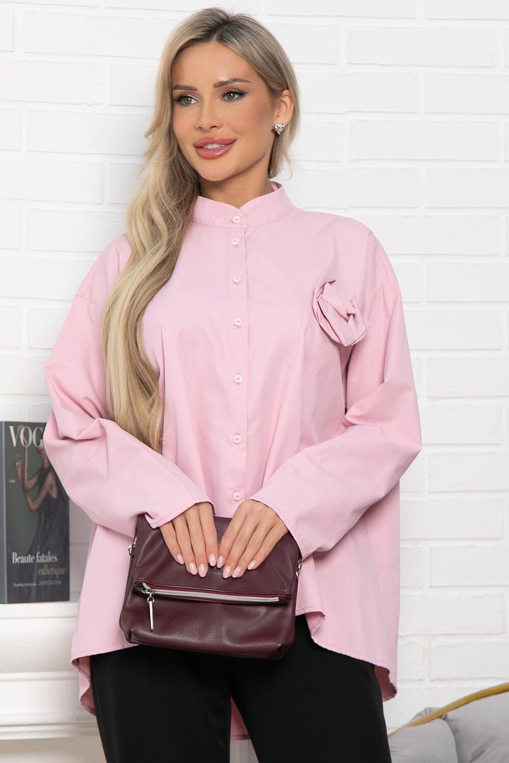 LT Collection Блуза 582690 Б15028-39М розовый