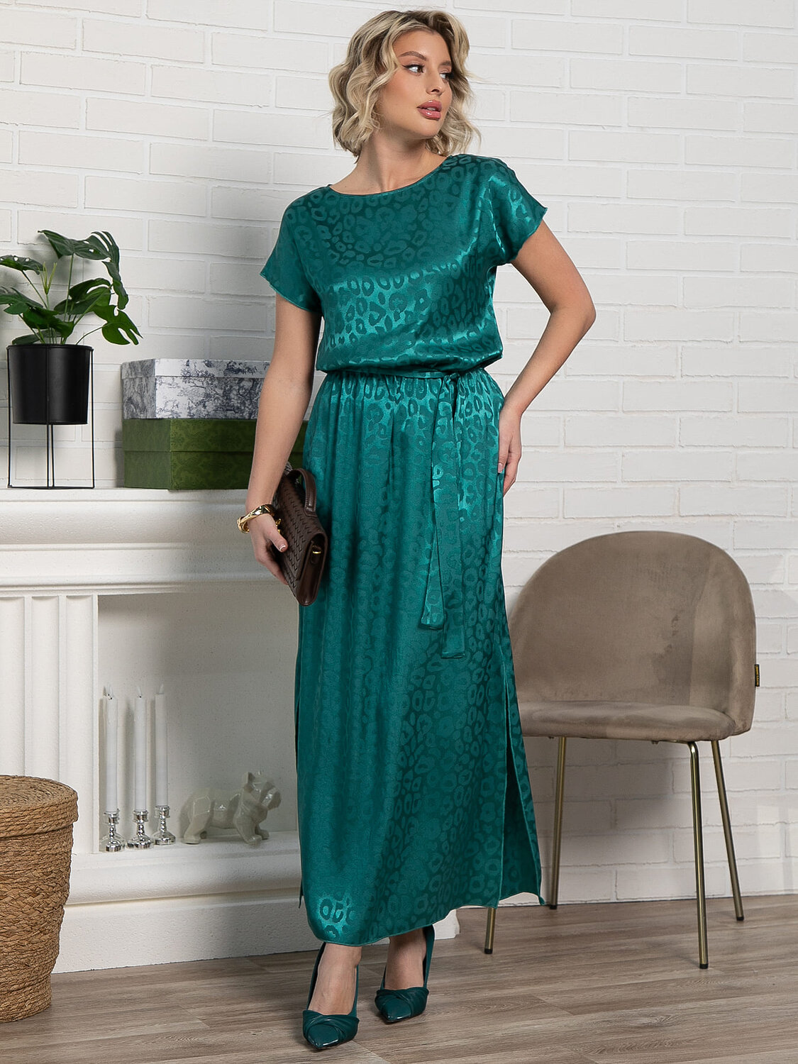 LT Collection Платье 582693 П15113-12М зеленый