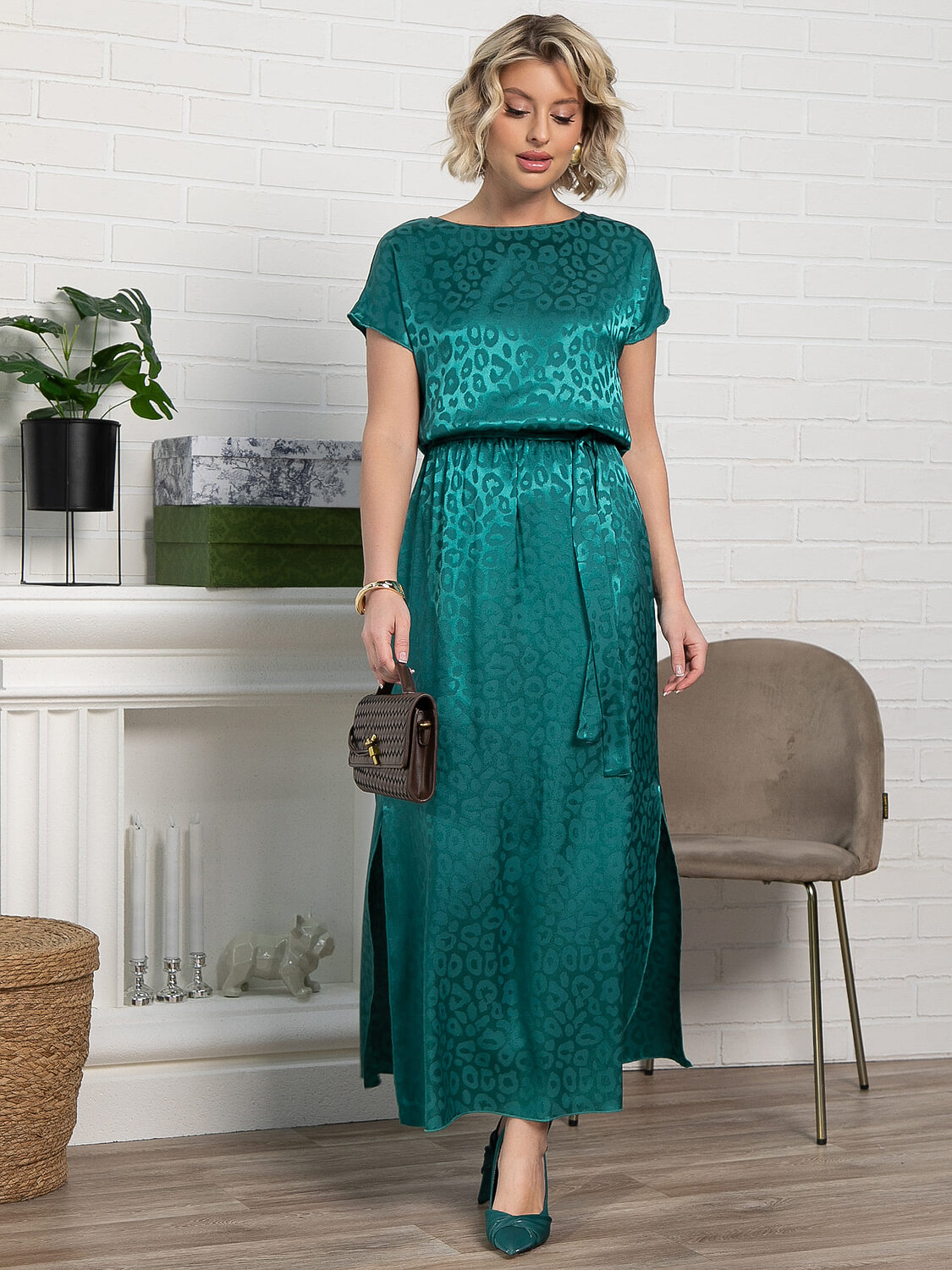 LT Collection Платье 582693 П15113-12М зеленый