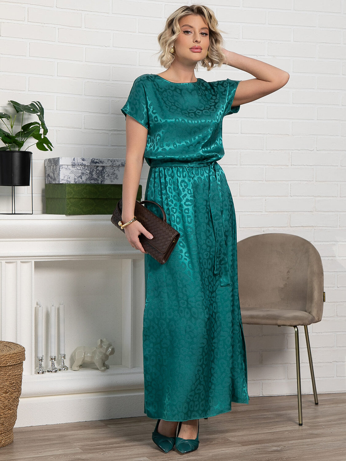 LT Collection Платье 582693 П15113-12М зеленый