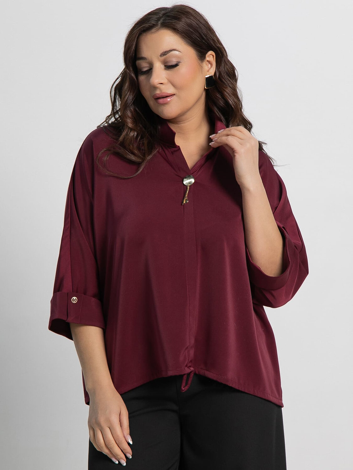 LT Collection Блуза 582697 Б15135-24М бордовый