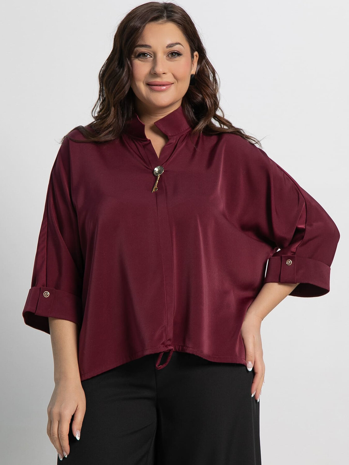 LT Collection Блуза 582697 Б15135-24М бордовый