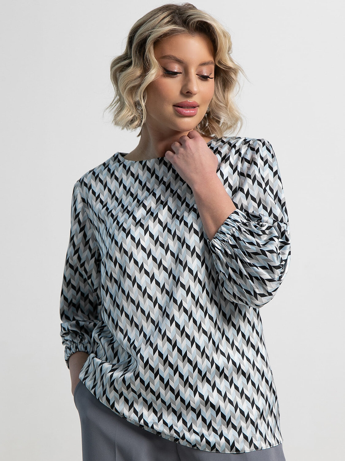 LT Collection Блуза 582698 Б15149-30М серый