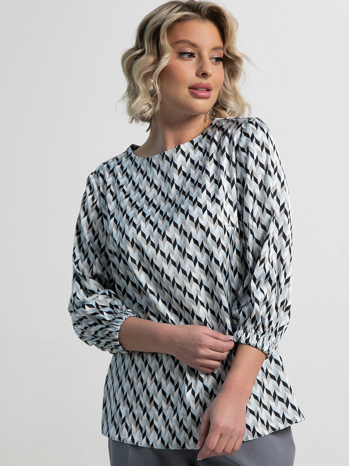 LT Collection Блуза 582698 Б15149-30М серый