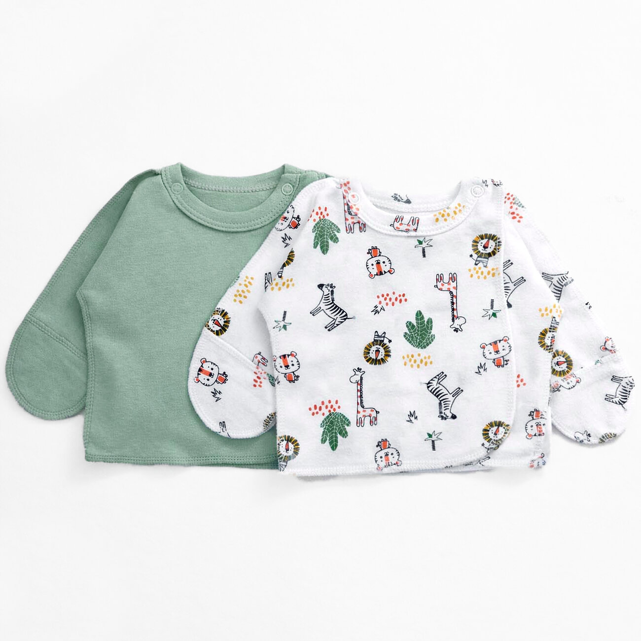 YOULALA Распашонка 582722 1090202602 зеленый, белый