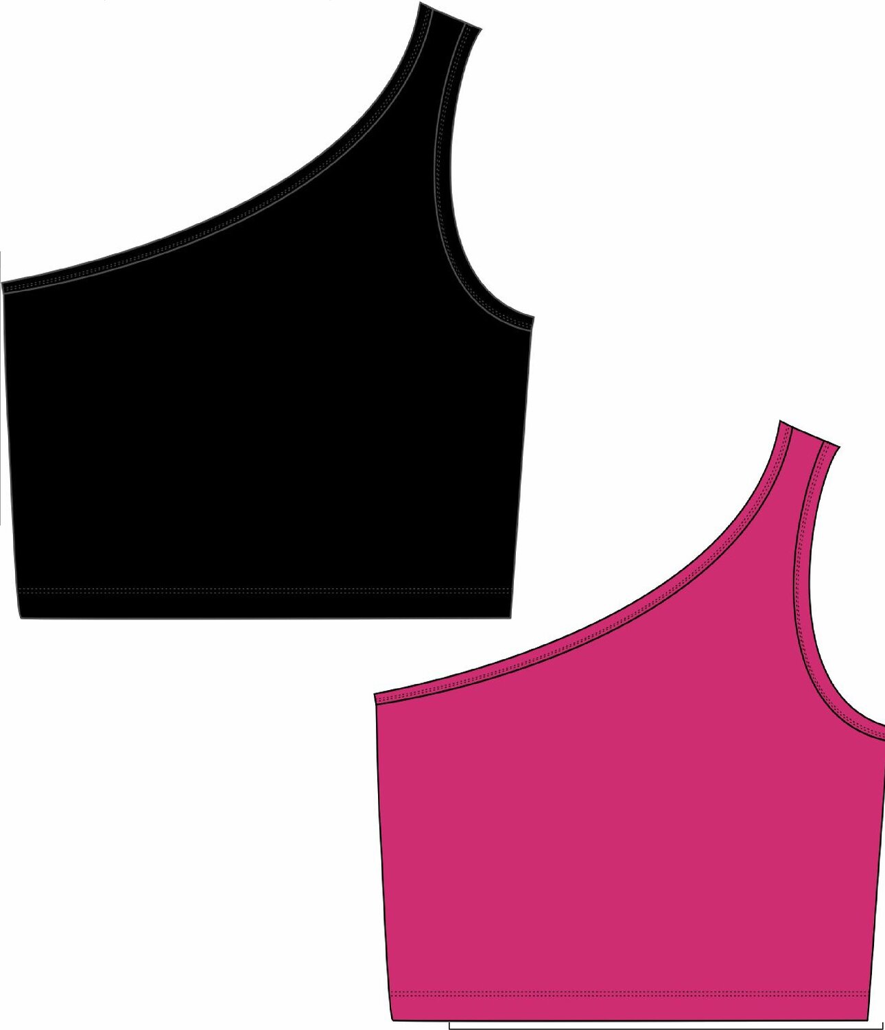 Апрель Топ 582729 2ДНМ5727804 черный+ярко-розовый