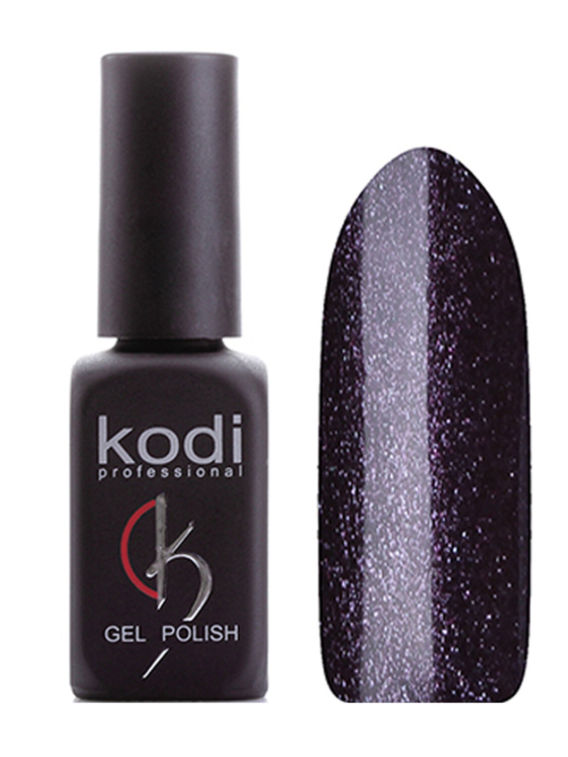 Kodi Гель-лак для ногтей 054, тёмно-фиолетовый с шиммером, полупрозрачный, 8 мл 582863 10627 