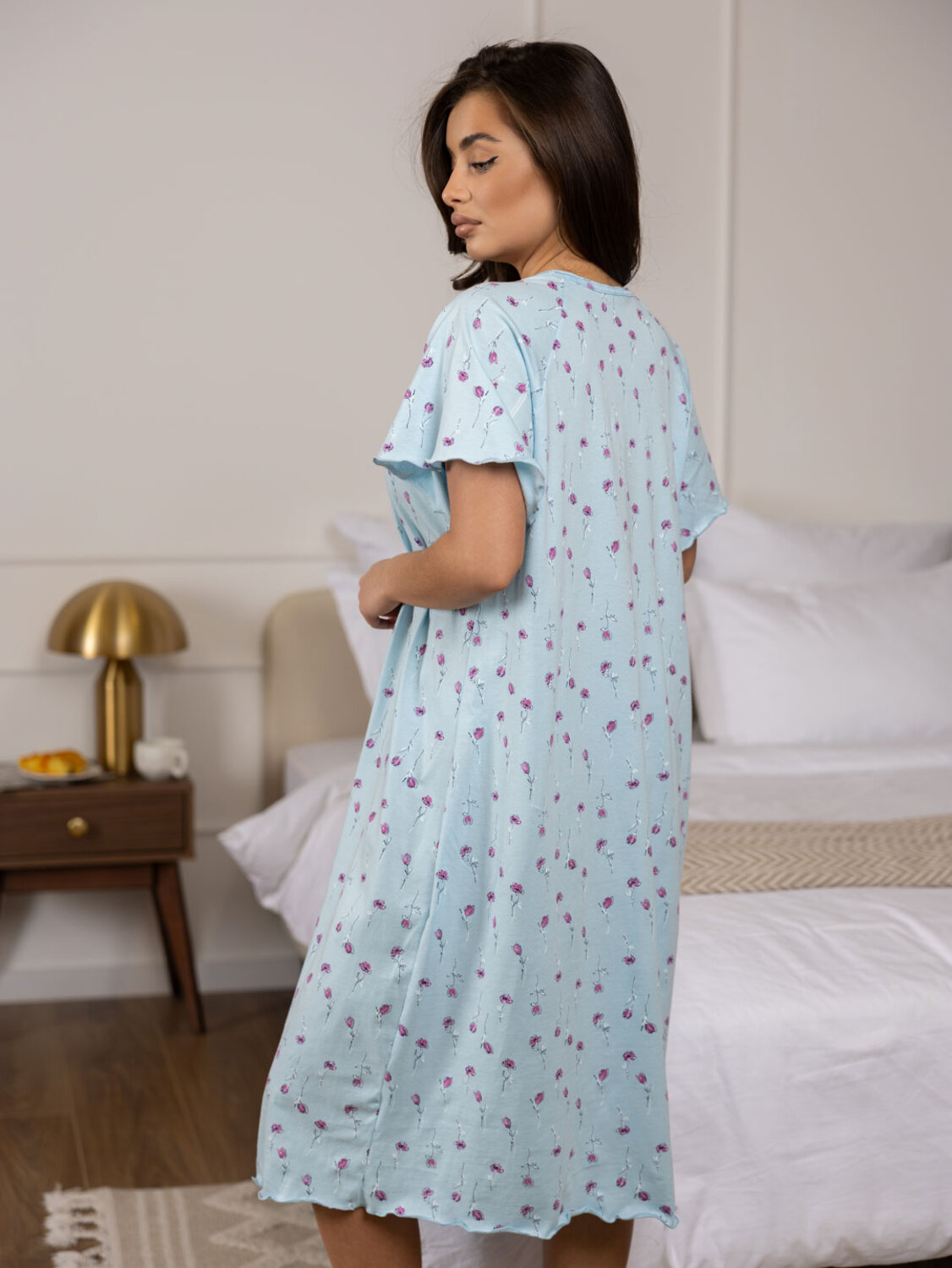 Текс-плюс Сорочка 582915 00-00246688 Голубой,розовый