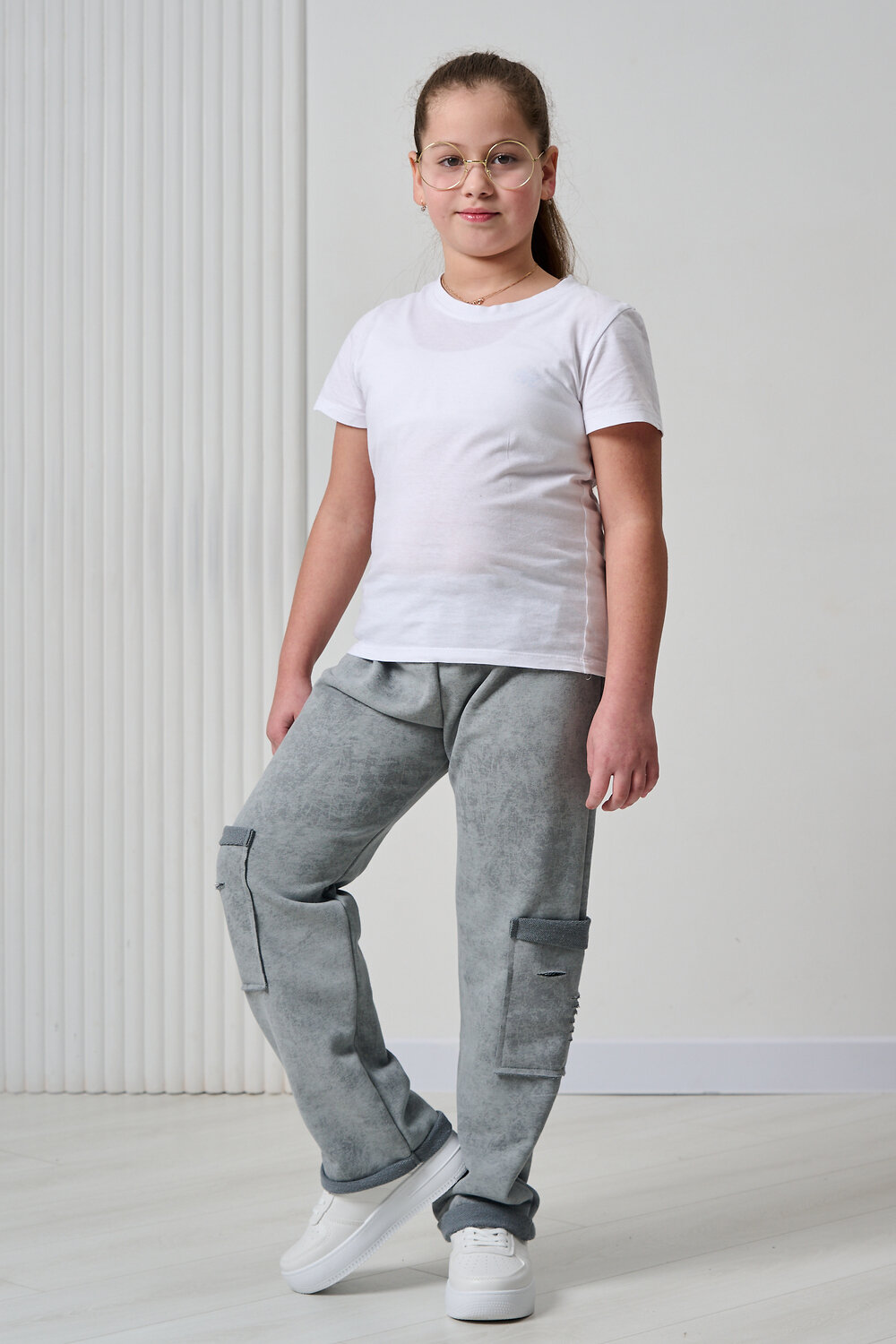 Натали Брюки 583085 67195 серый винтаж