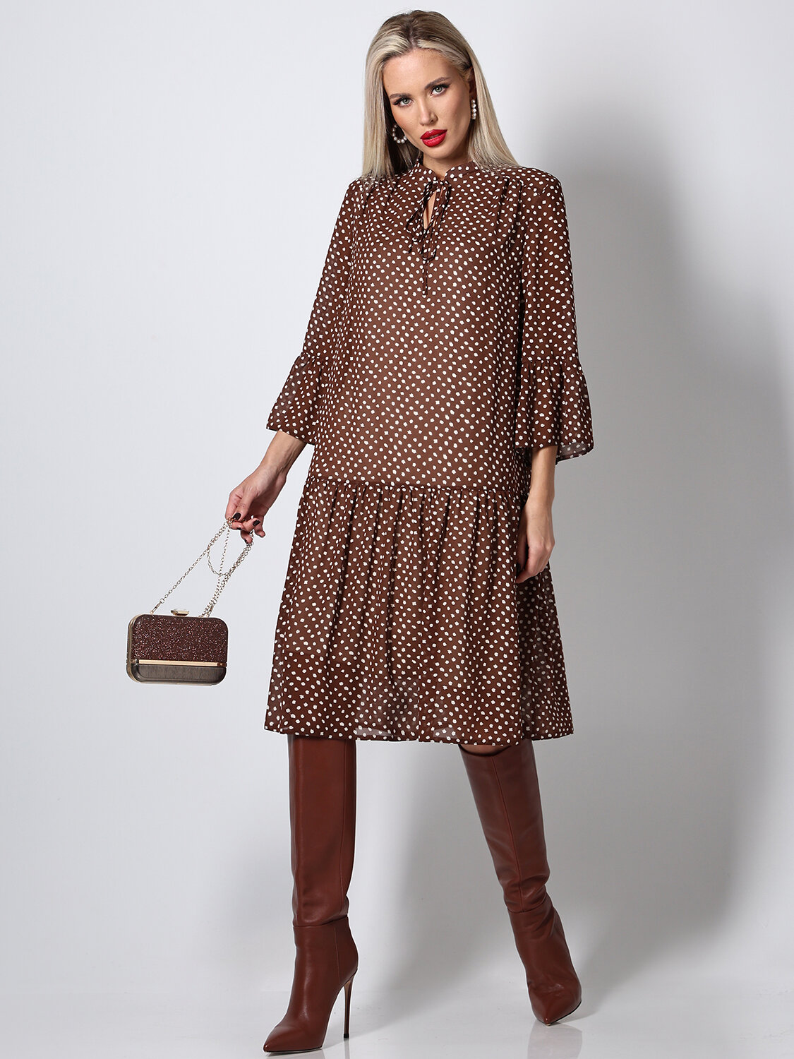 DStrend Платье 583092 ПМ-0956 Коричневый
