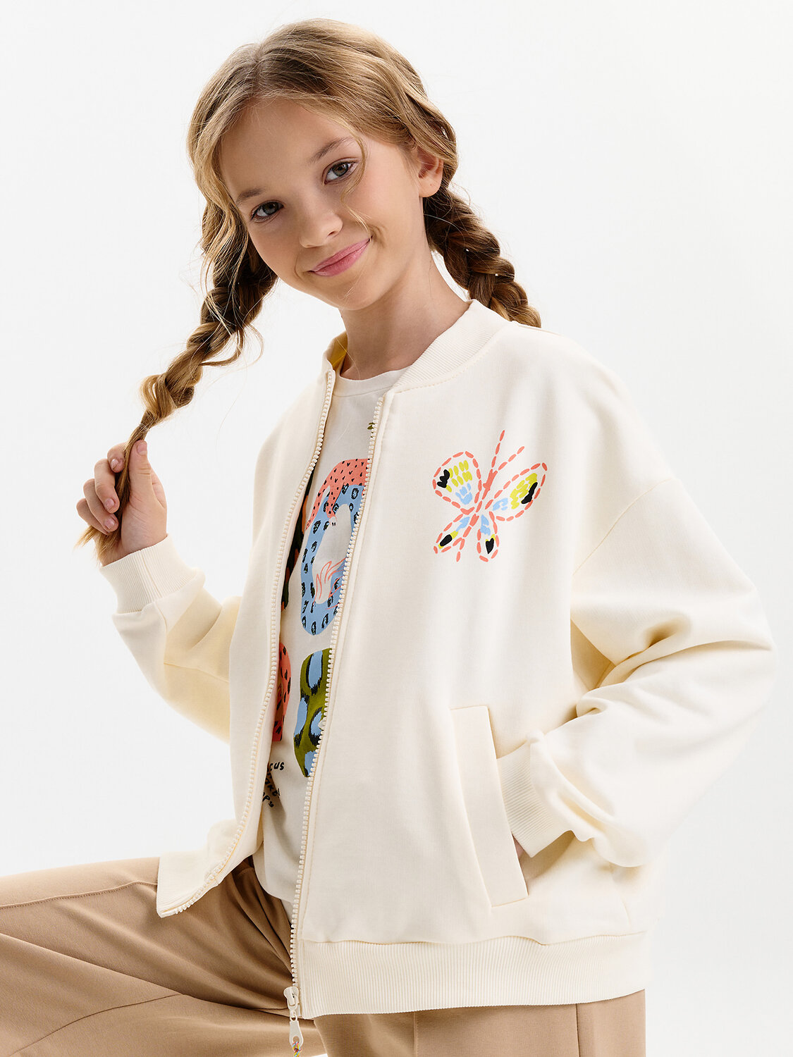 PELICAN Толстовка 583157 GFX3390U Молочный