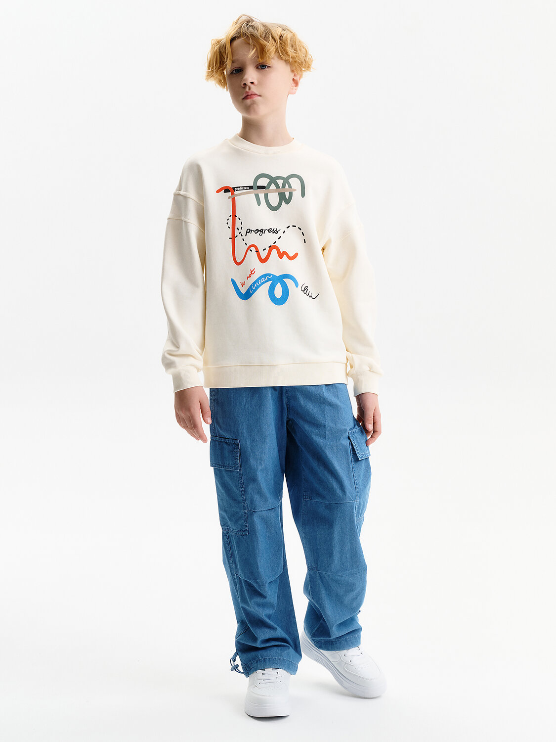 PELICAN Толстовка 583165 BFN3388/1U Молочный