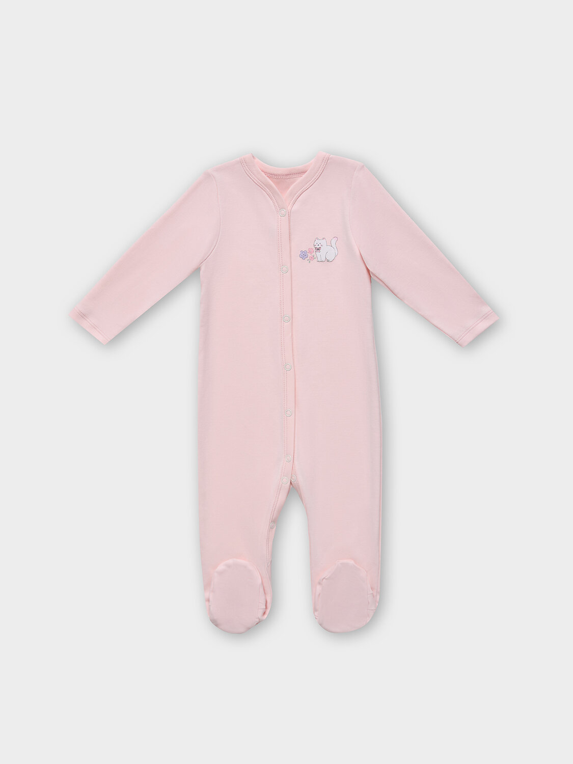 MARK FORMELLE Комбинезон 583208 14005-2 котики с цветами на молочном +розовый