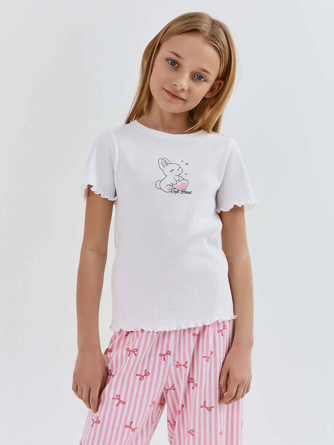 MARK FORMELLE Комплект 583209 567764 белый +бантики на розовой полоске