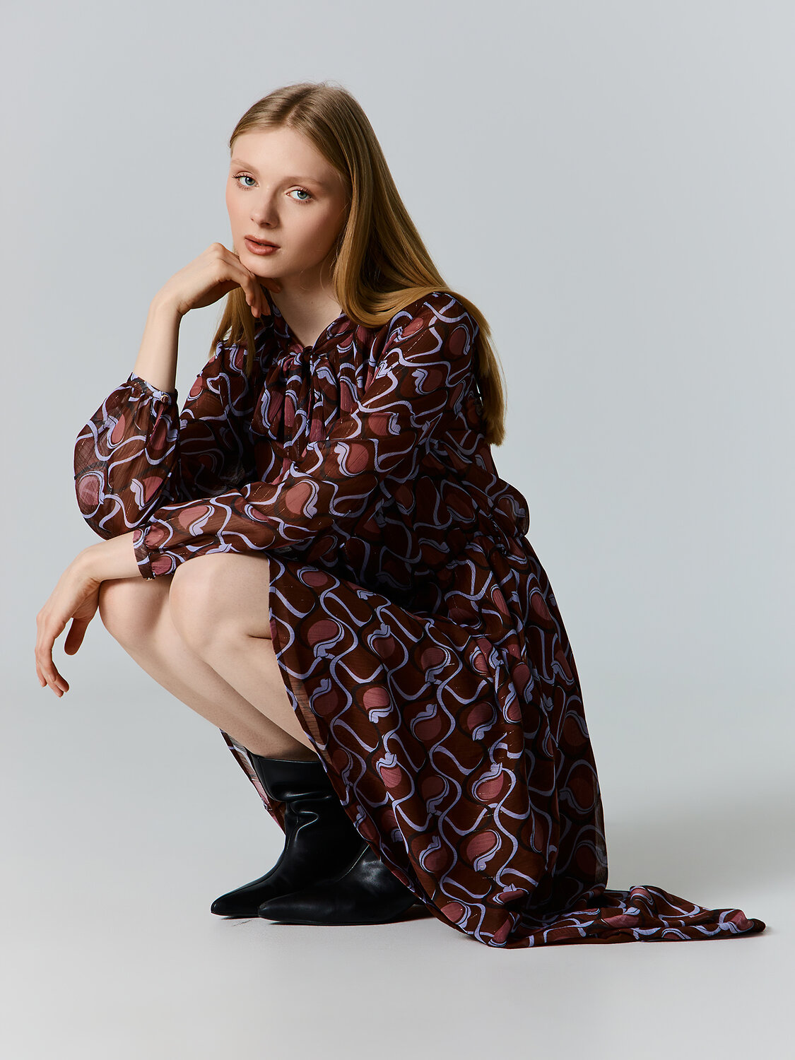 MARK FORMELLE Платье 583235 154027 абстракция на бордо