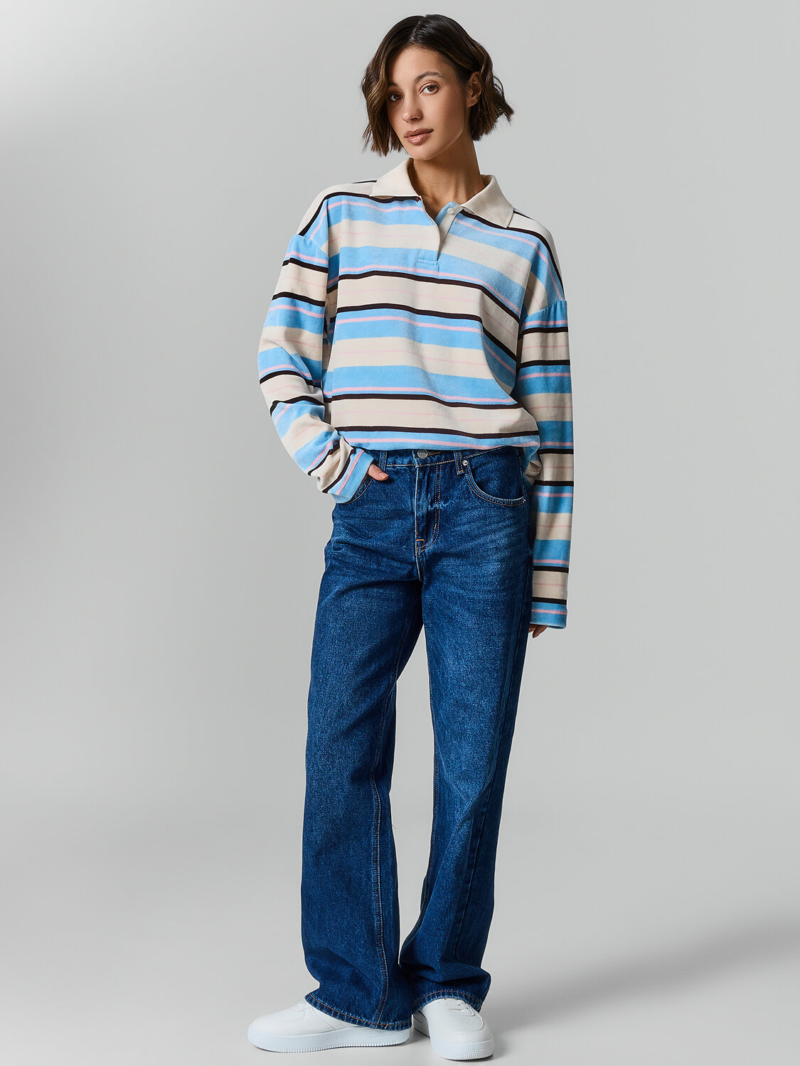 MARK FORMELLE Поло 583239 122851 разноцветная полоска на молочном