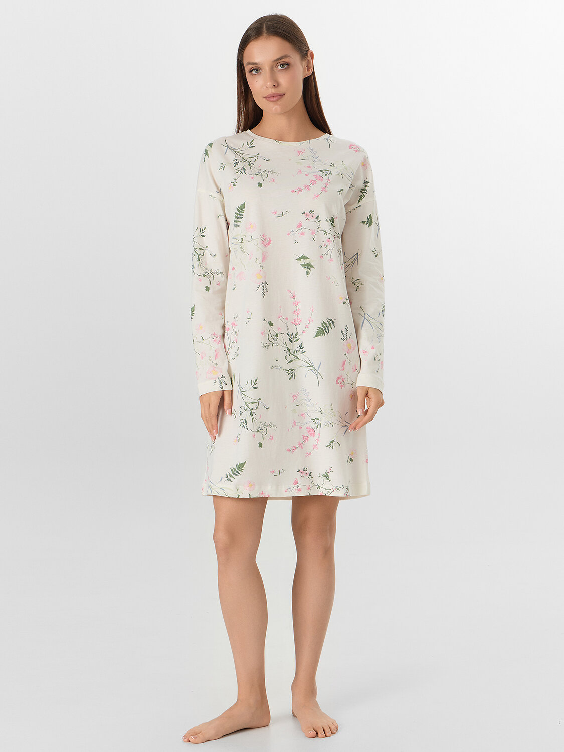 MARK FORMELLE Сорочка 583242 572362 полевые цветы на молочном