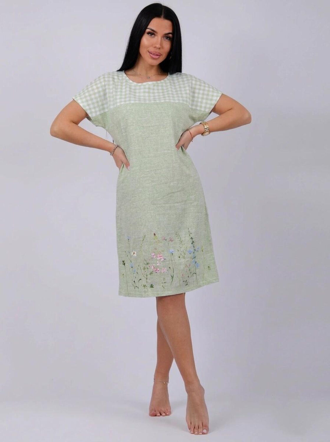 Malina Сорочка 583255 1843 светло-зелёный