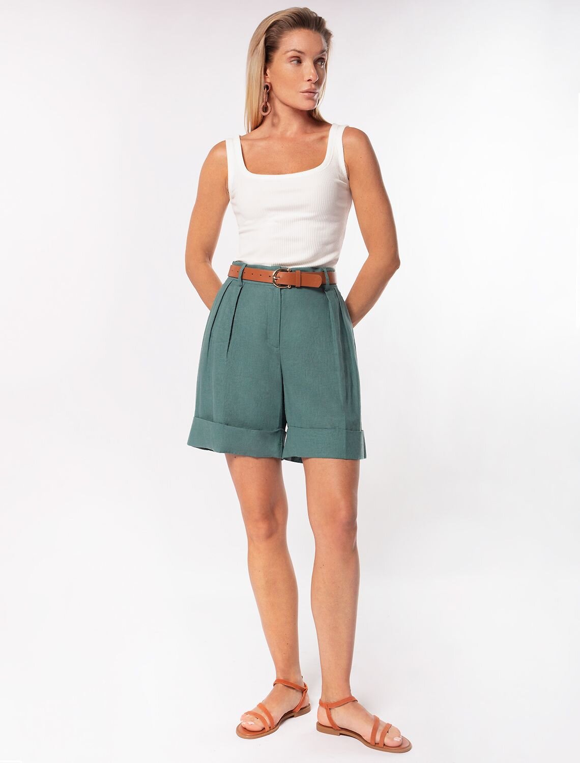 VILATTE Шорты 583356 D28.319 полынь