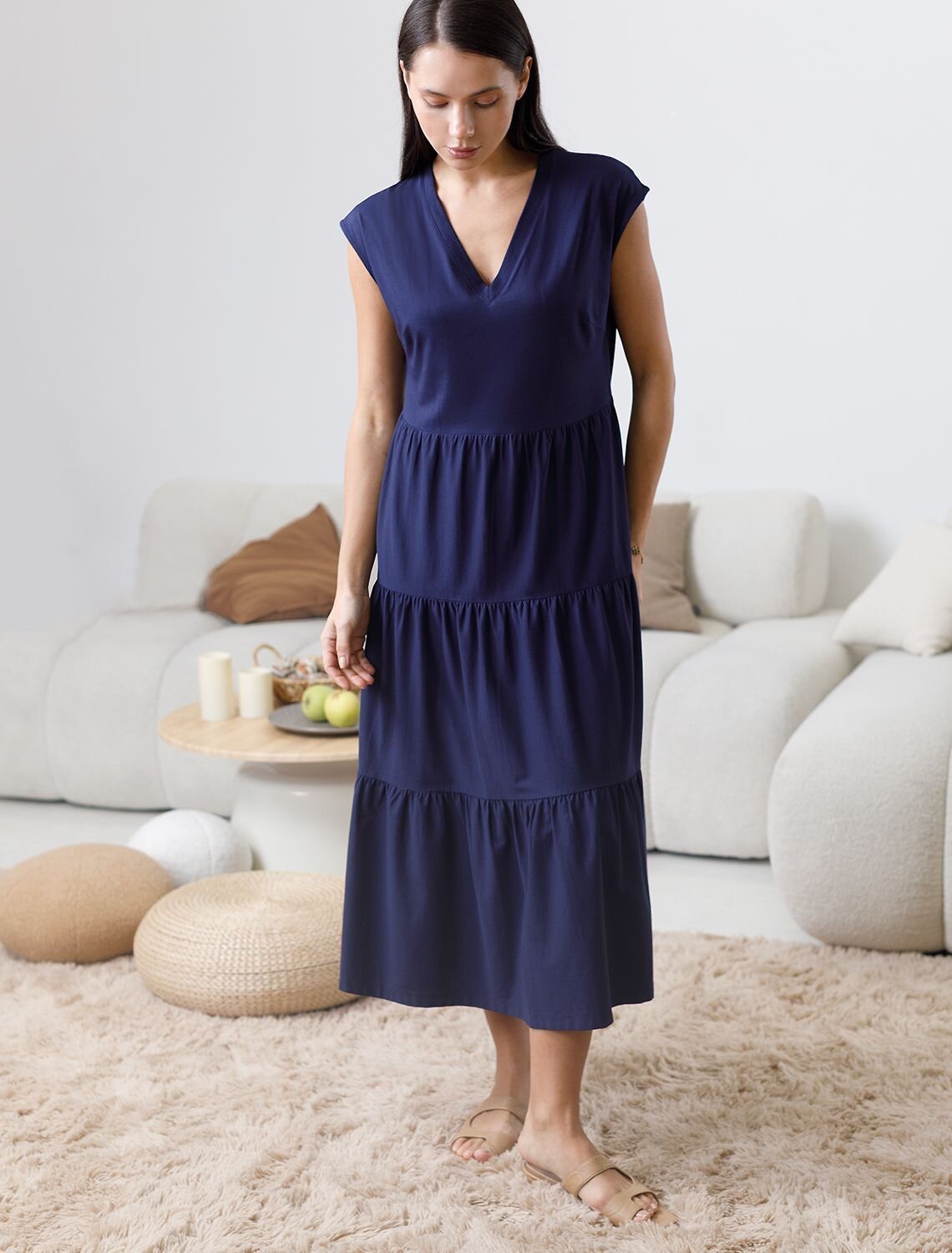 VILATTE Платье 583370 D42.123 т.синий