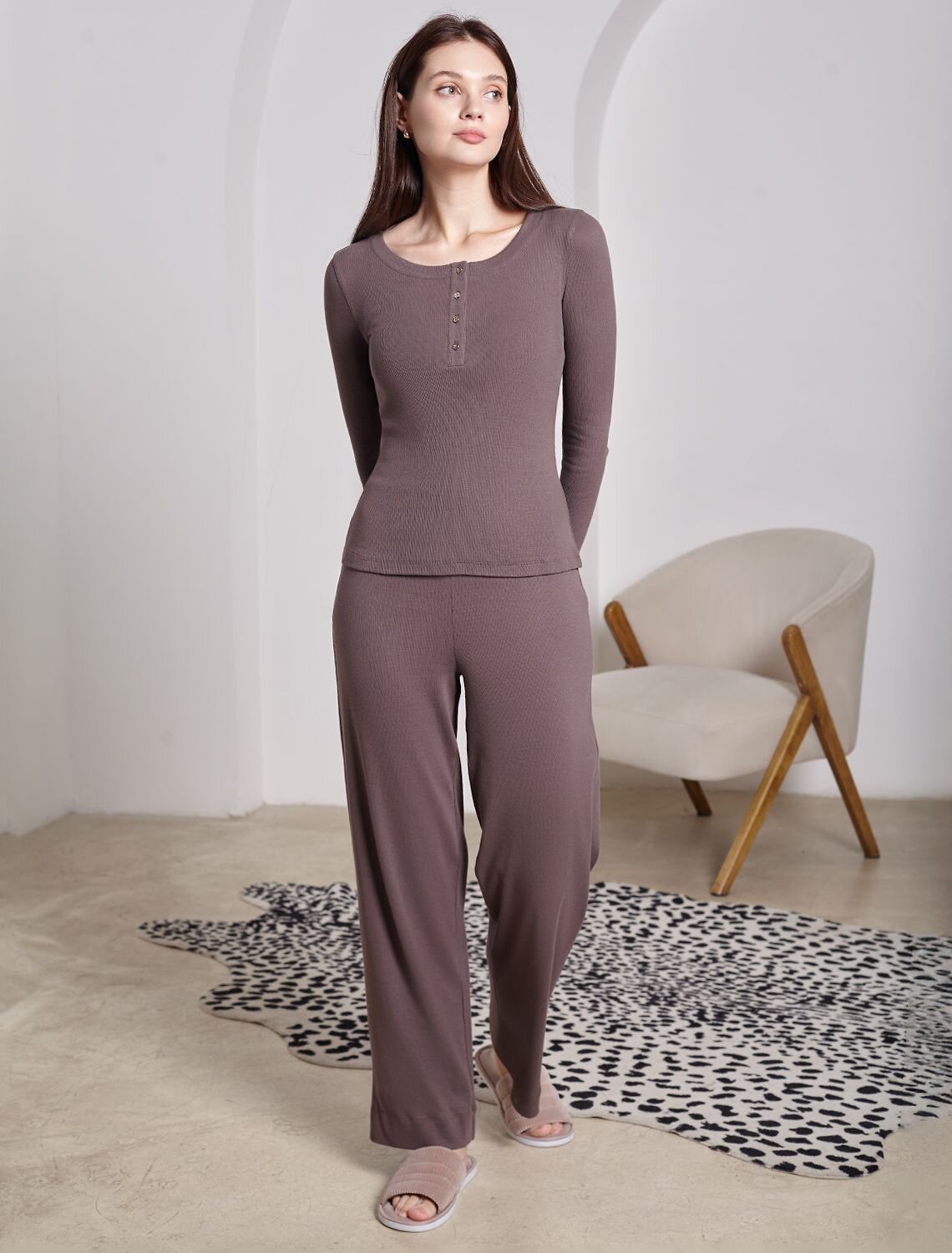 VILATTE Брюки 583389 D44.161 кофе