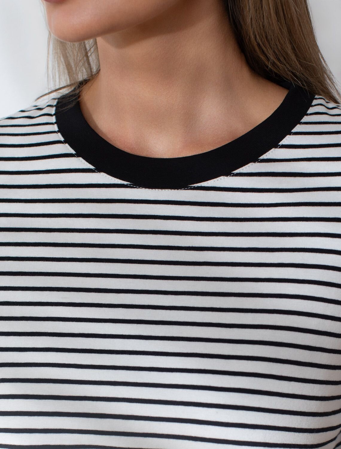 VILATTE Футболка 583411 D49.144 белый-черный