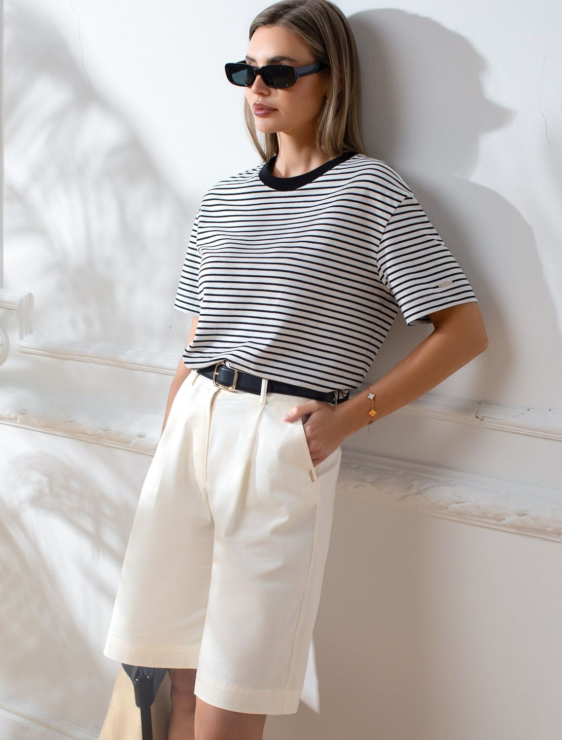 VILATTE Футболка 583411 D49.144 белый-черный