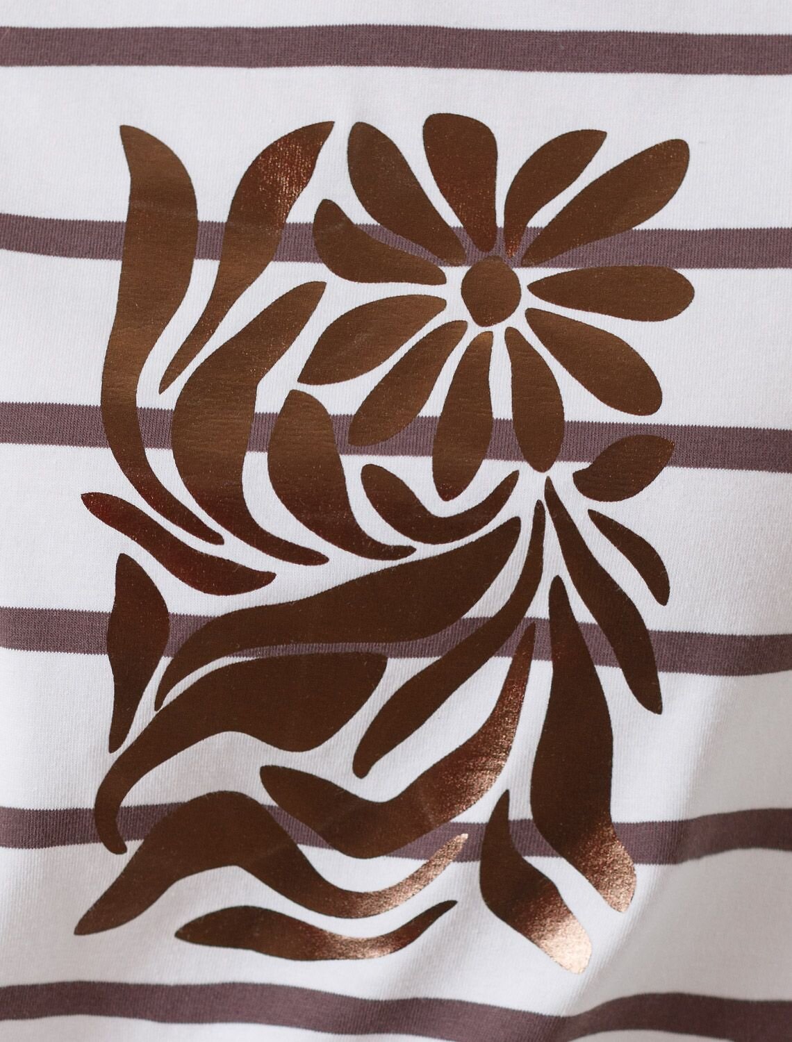 VILATTE Футболка 583413 D49.145 белый-кофе_цветок