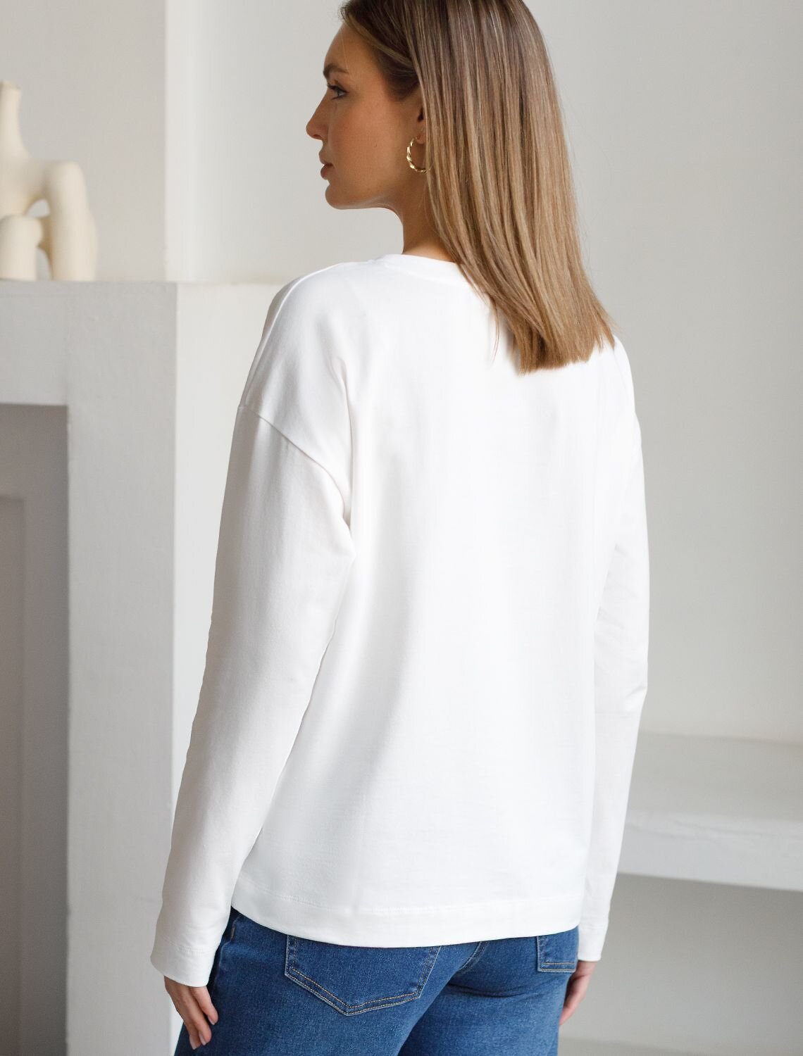 VILATTE Джемпер 583417 D49.148 молочный_листья