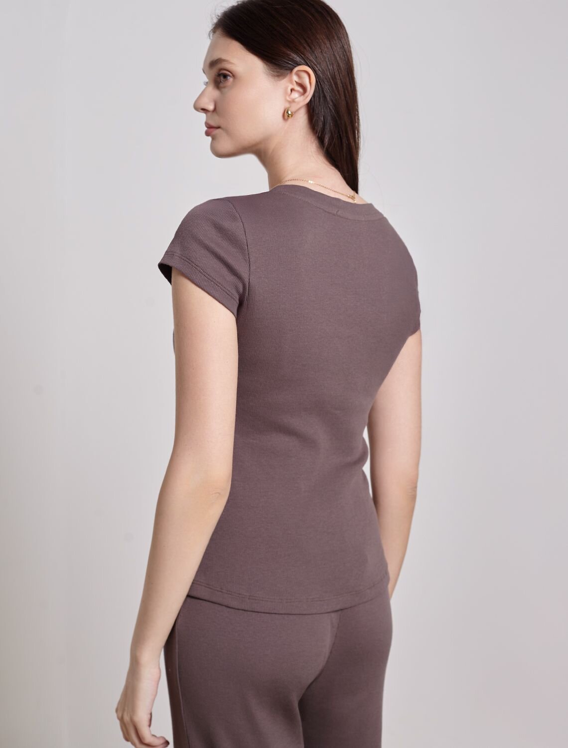 VILATTE Футболка 583420 D49.150 кофе