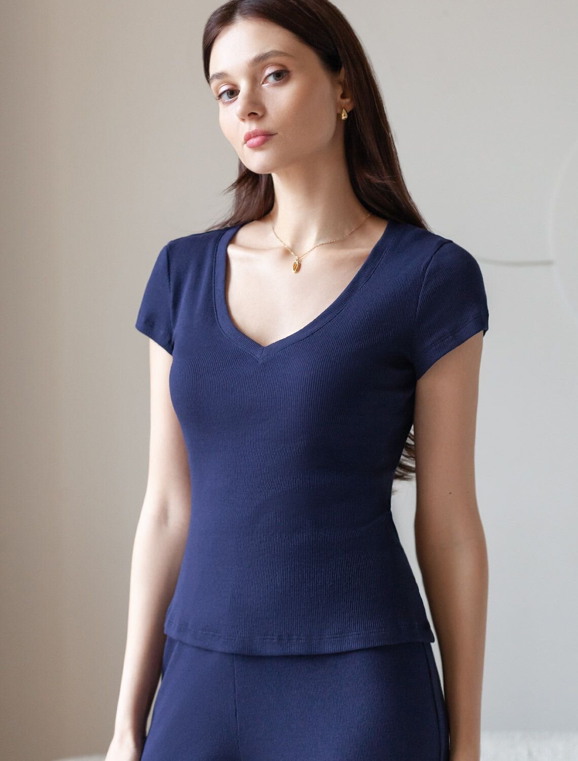 VILATTE Футболка 583423 D49.150 т.синий