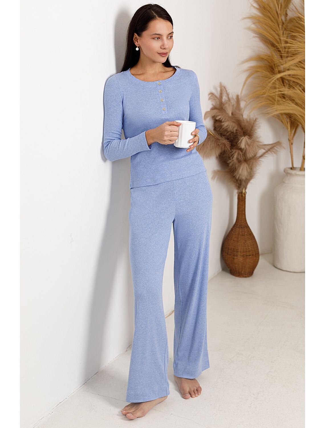 VILATTE Джемпер 583425 D49.151 голубой меланж