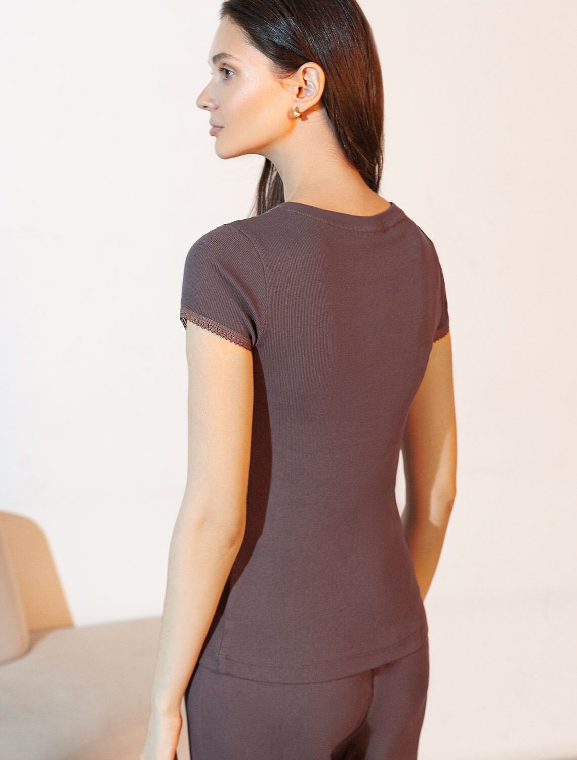 VILATTE Футболка 583432 D49.152 кофе