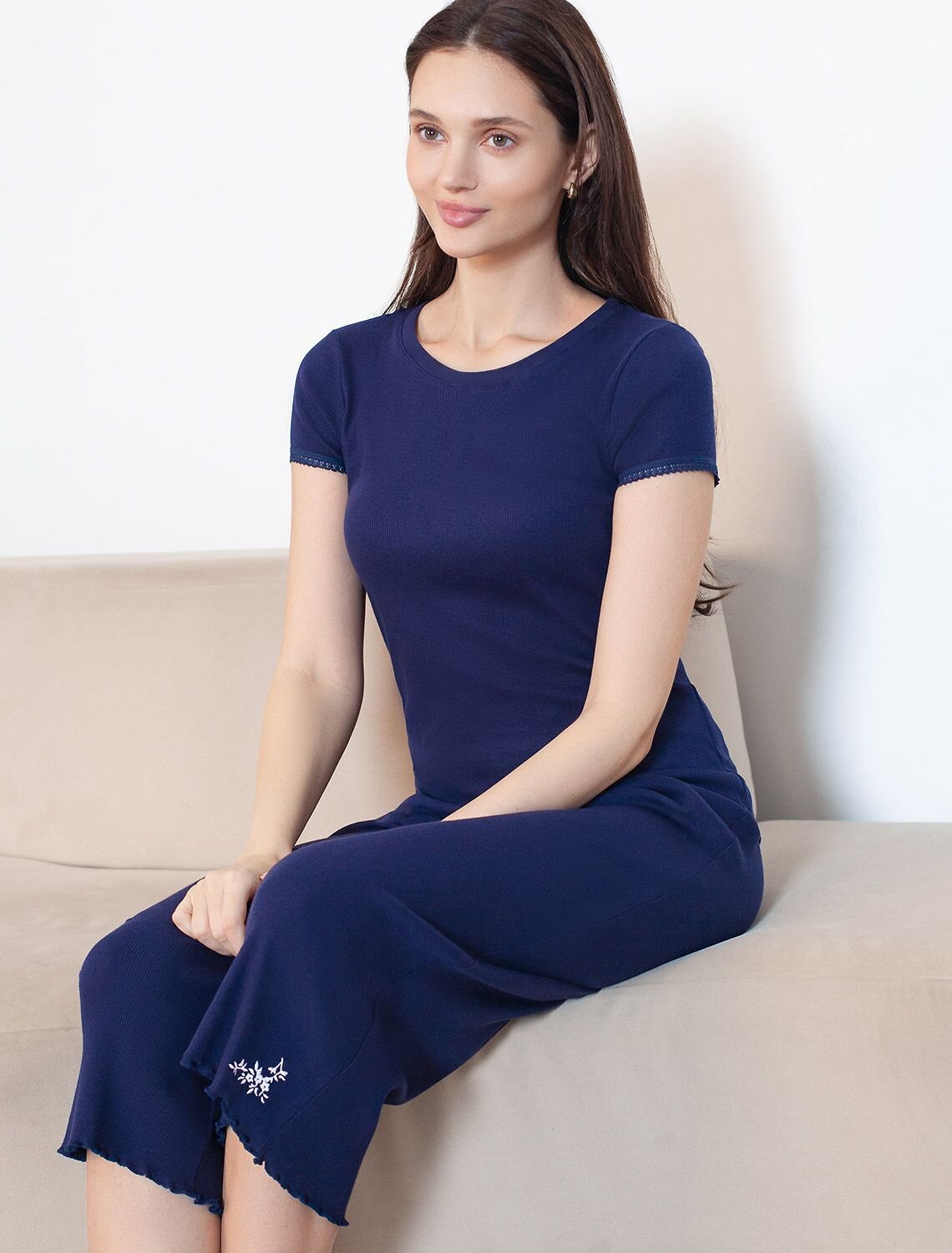 VILATTE Футболка 583435 D49.152 т.синий