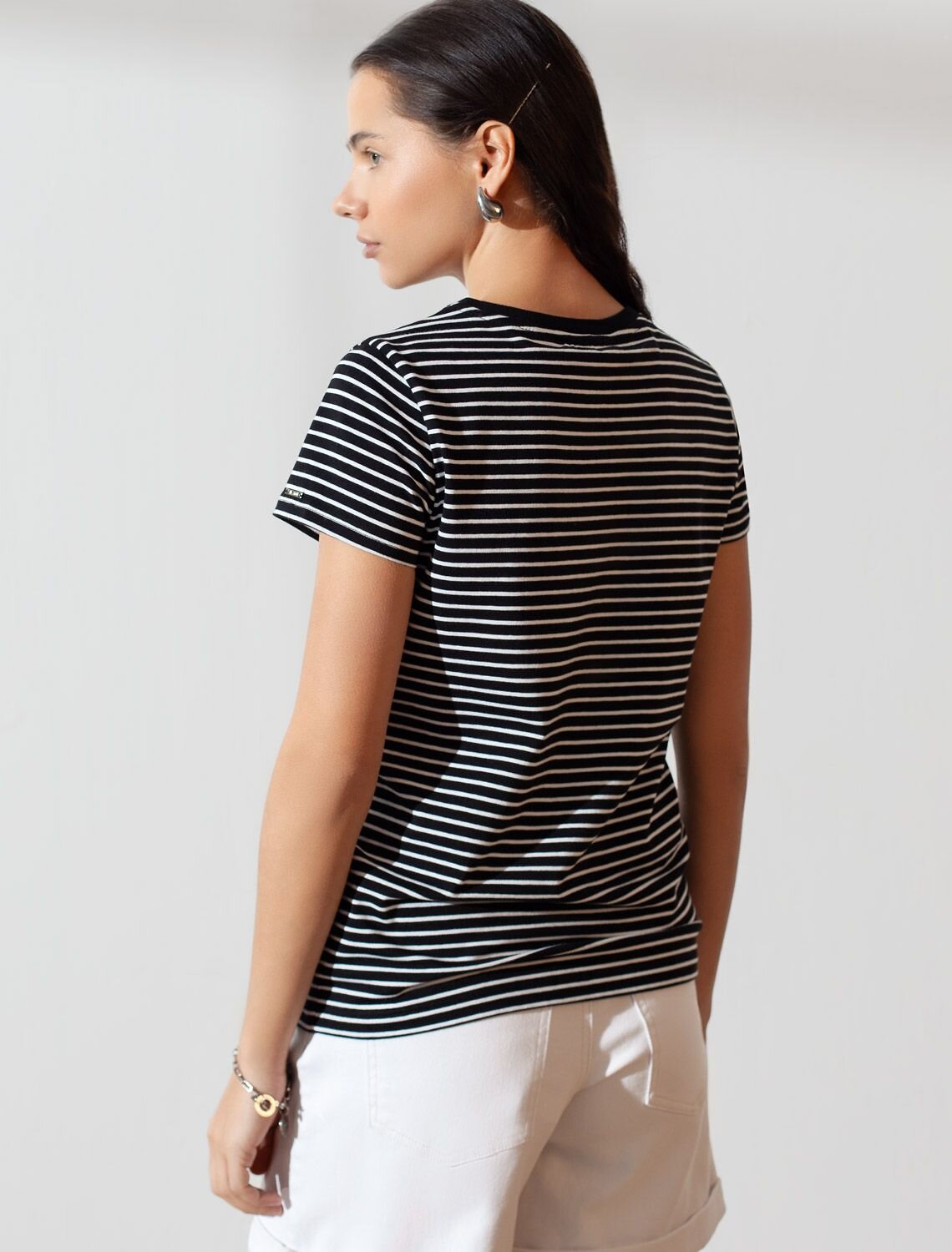 VILATTE Футболка 583442 D49.155 черный-белый