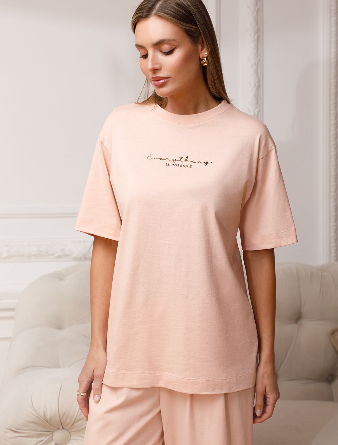 VILATTE Футболка 583446 D49.157 пудра_everything