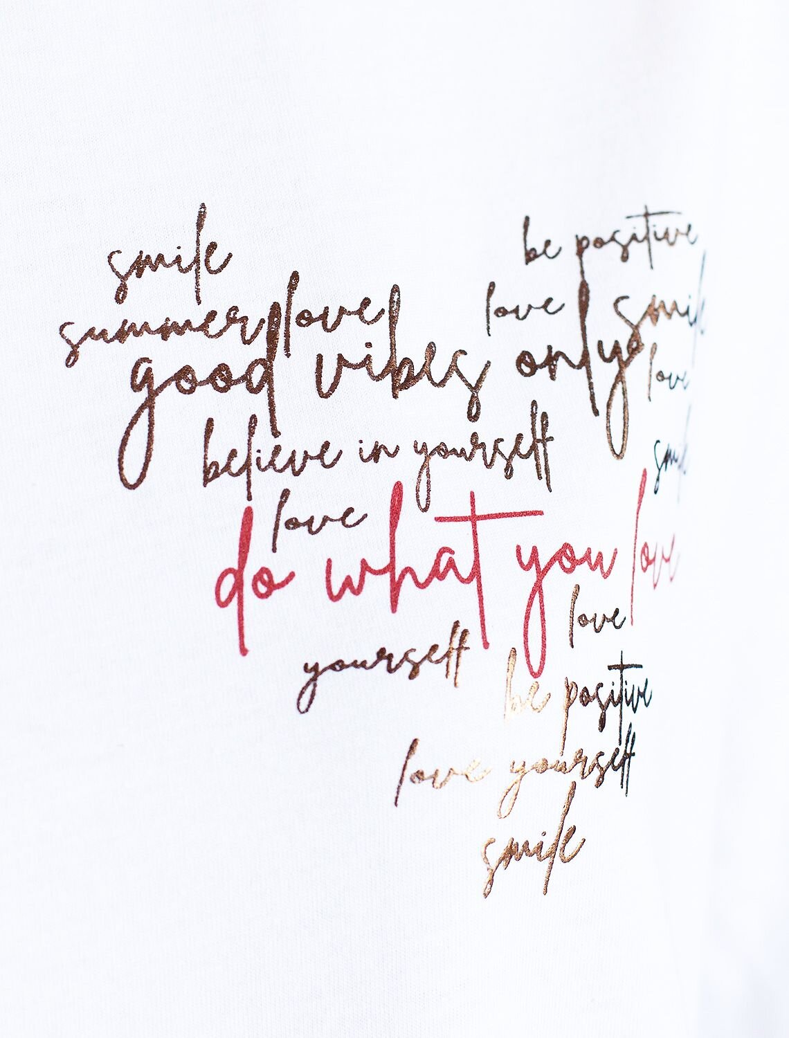 VILATTE Футболка 583449 D49.158 белый_love