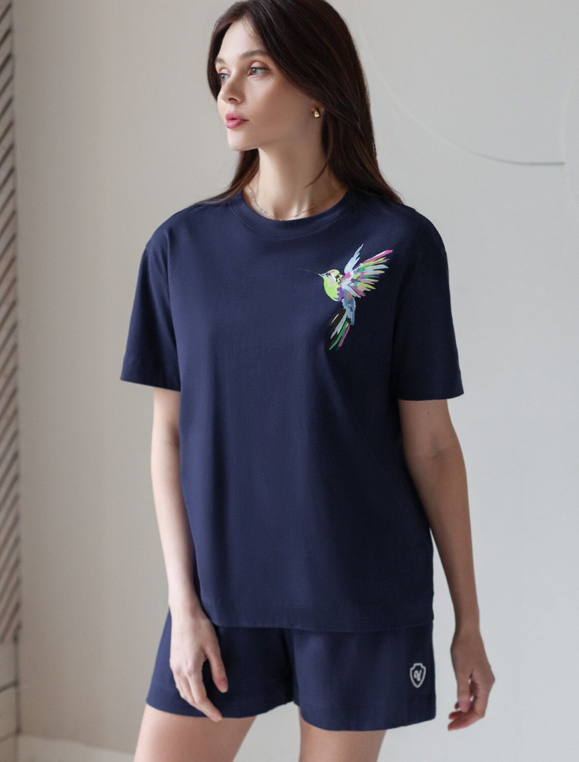 VILATTE Футболка 583460 D49.158 т.синий_колибри