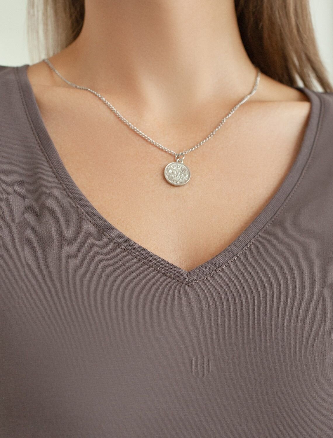 VILATTE Футболка 583464 D49.159 кофе