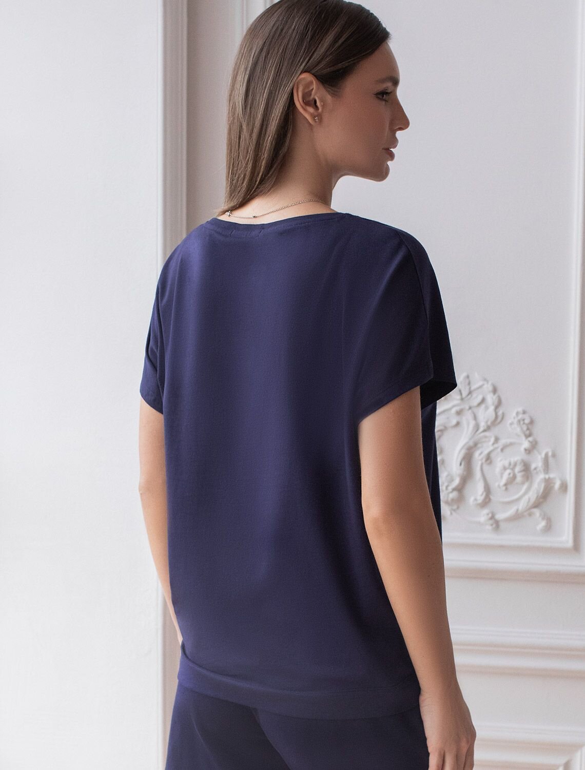 VILATTE Футболка 583465 D49.159 т.синий