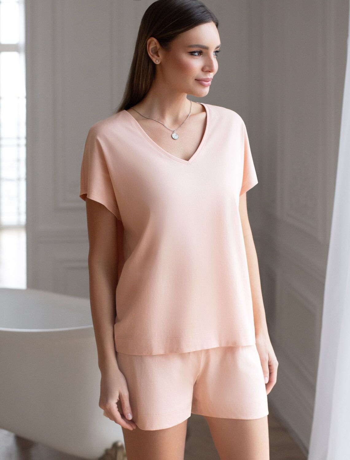 VILATTE Футболка 583466 D49.159 пудра