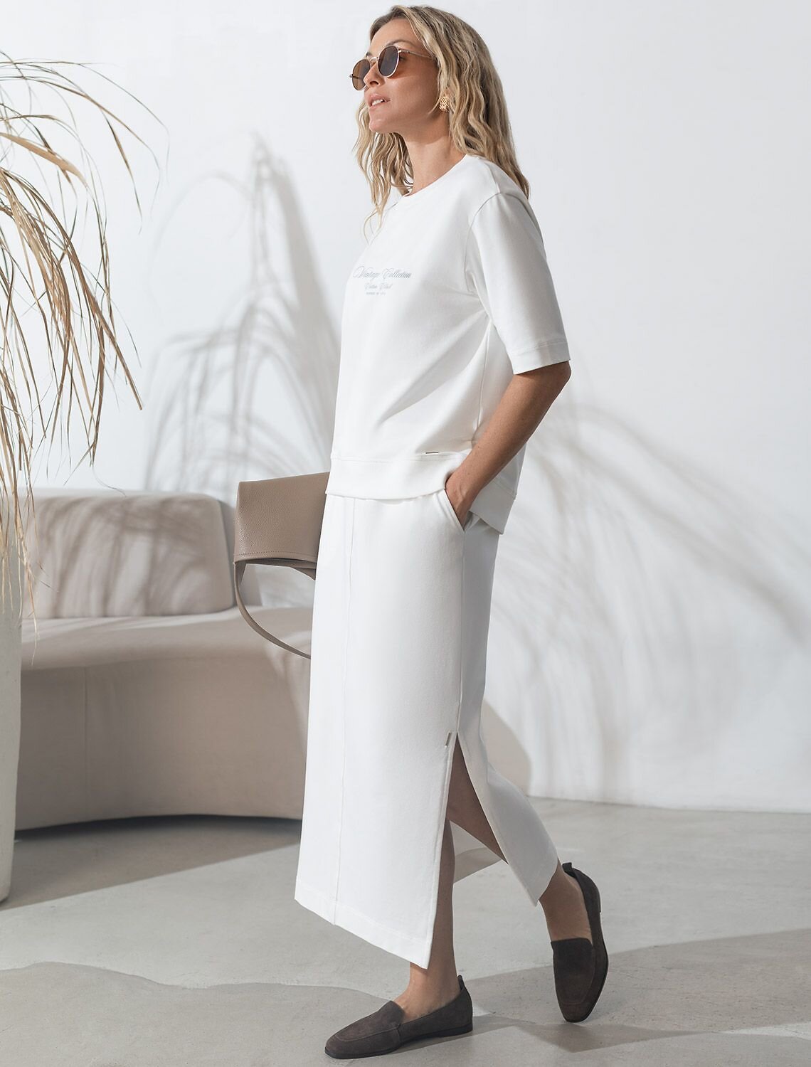 VILATTE Футболка 583470 D49.169 белый_vintage