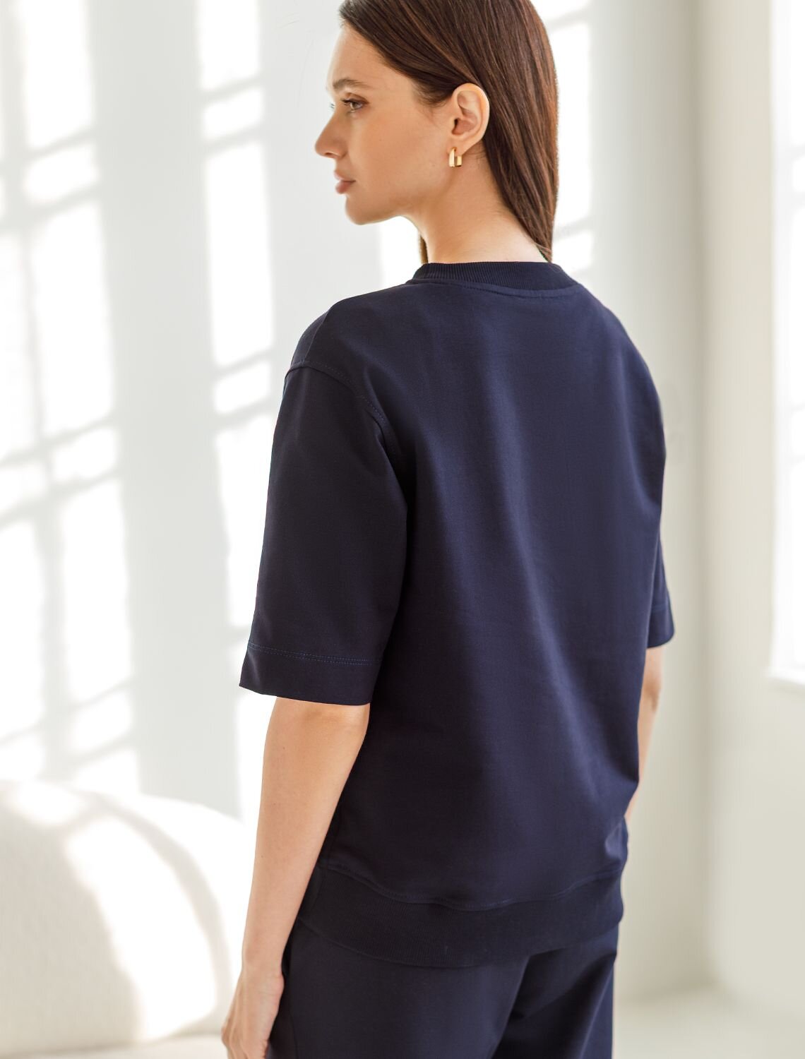 VILATTE Футболка 583471 D49.169 т.синий_vintage