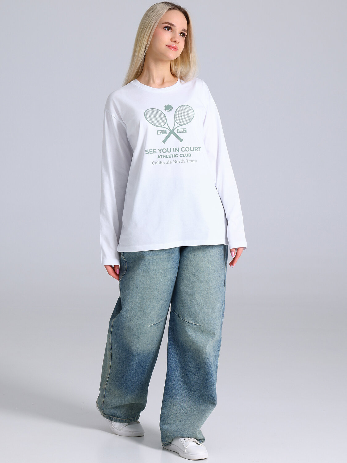 Апрель Лонгслив 583523 1ЖДЛД5036001 белый